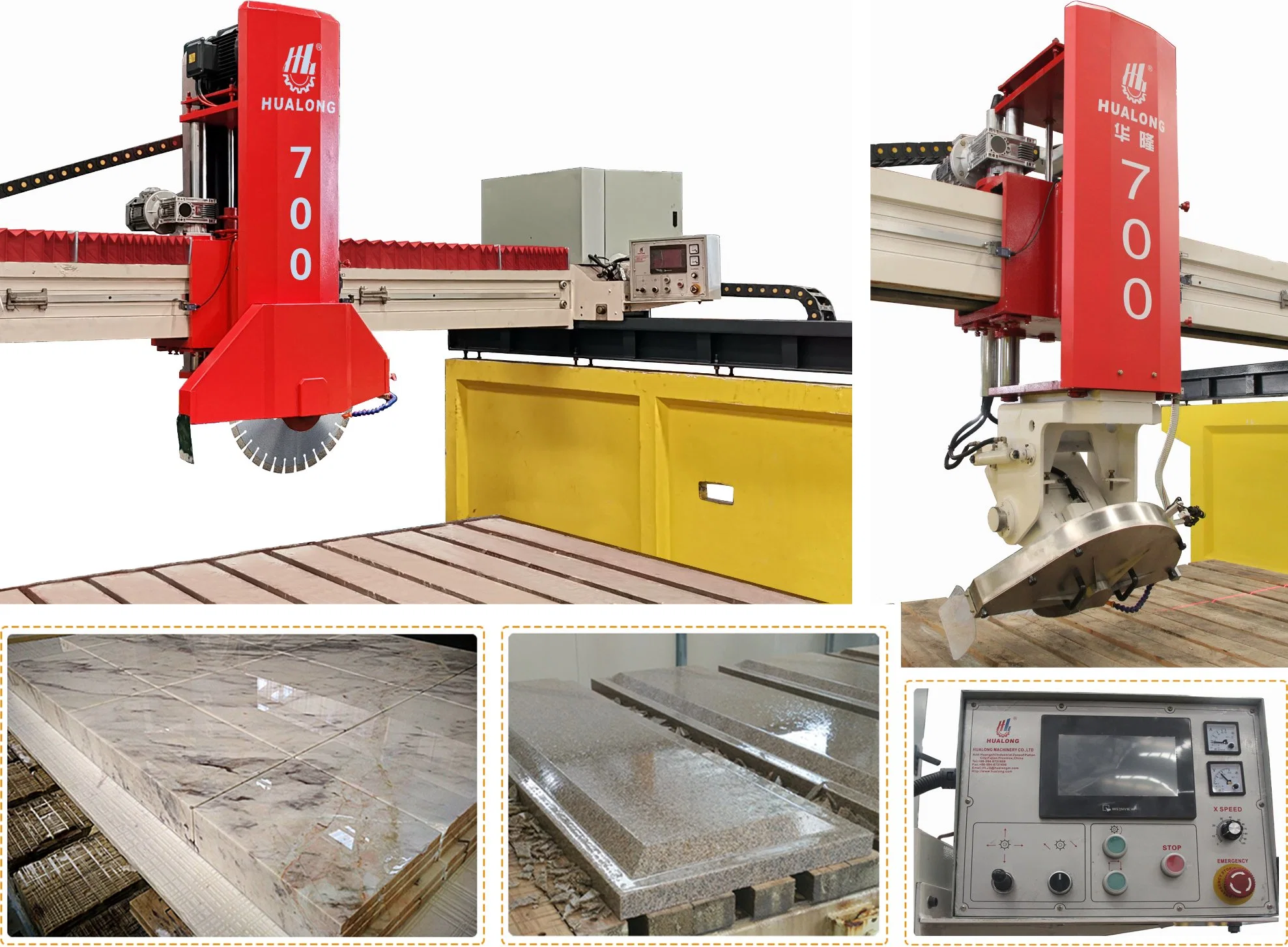 Chinese Factory Hlsq-700 Infrared Bridge Stone Cutting Machine for Granite Marble Artificial Stone