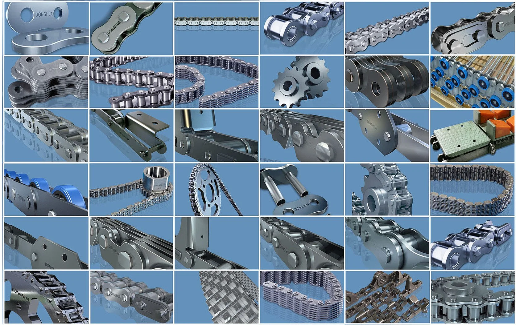 Alloy/Carbon Steel DONGHUA wooden case/container Standard Chains and Special dog Roller Chain