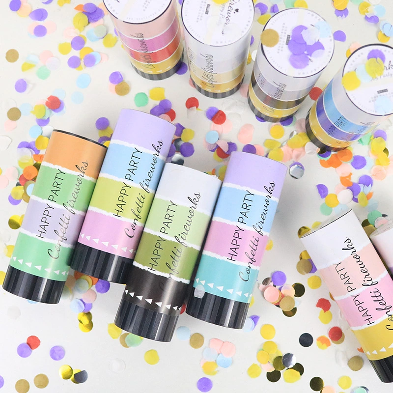 Graduation Opening Atmosphere Hold Confetti Small Fireworks Wedding Birthday Party Supplies Spray Tube Hand Twist Gift Tube Unicorn Mermaid Dinosaur Confetti