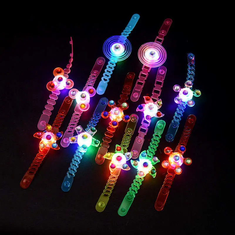 Colorida pulsera luminosa para niños niña niña niña Cute Cartoon Pulsera LED Juguetes de Luz niños Regalos de la fiesta de cumpleaños