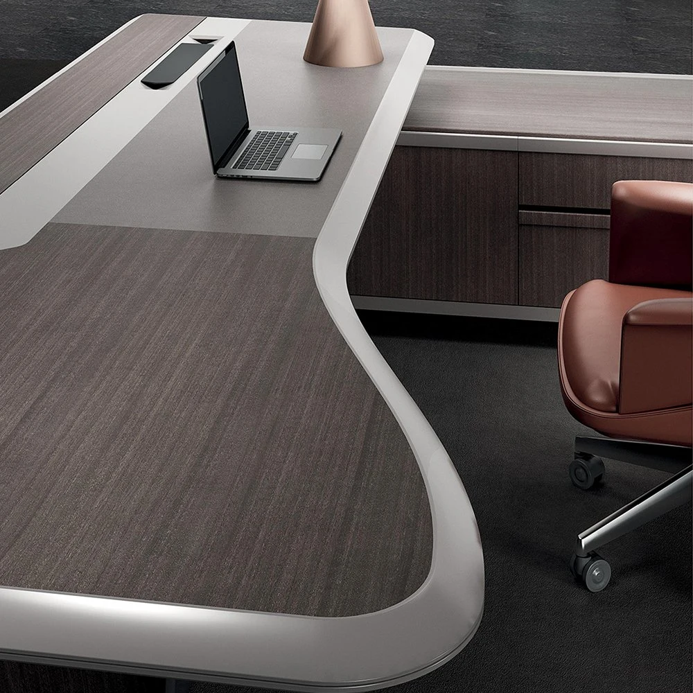 Luxury Modern CEO Boss L Shape Wooden Office Furniture Manager Executive Computer Desk