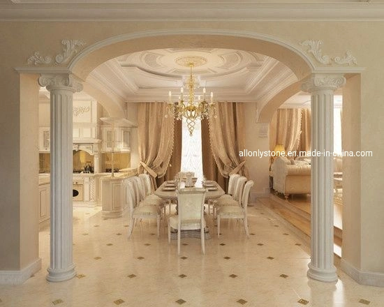 Luxury Villa Design Natural Marble Pillar Design for Indoors