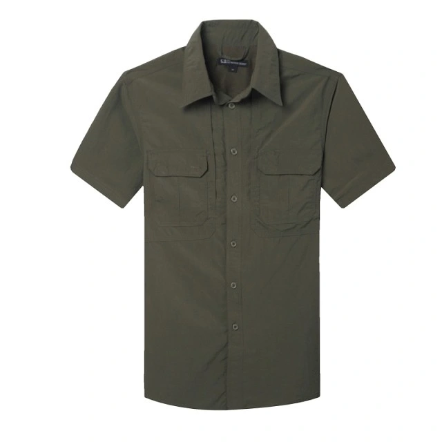Tee-shirt personnalisé en plein air du ventilateur du militaire à l'escalade de la pêche en Nylon à séchage rapide Chemise à manches courtes