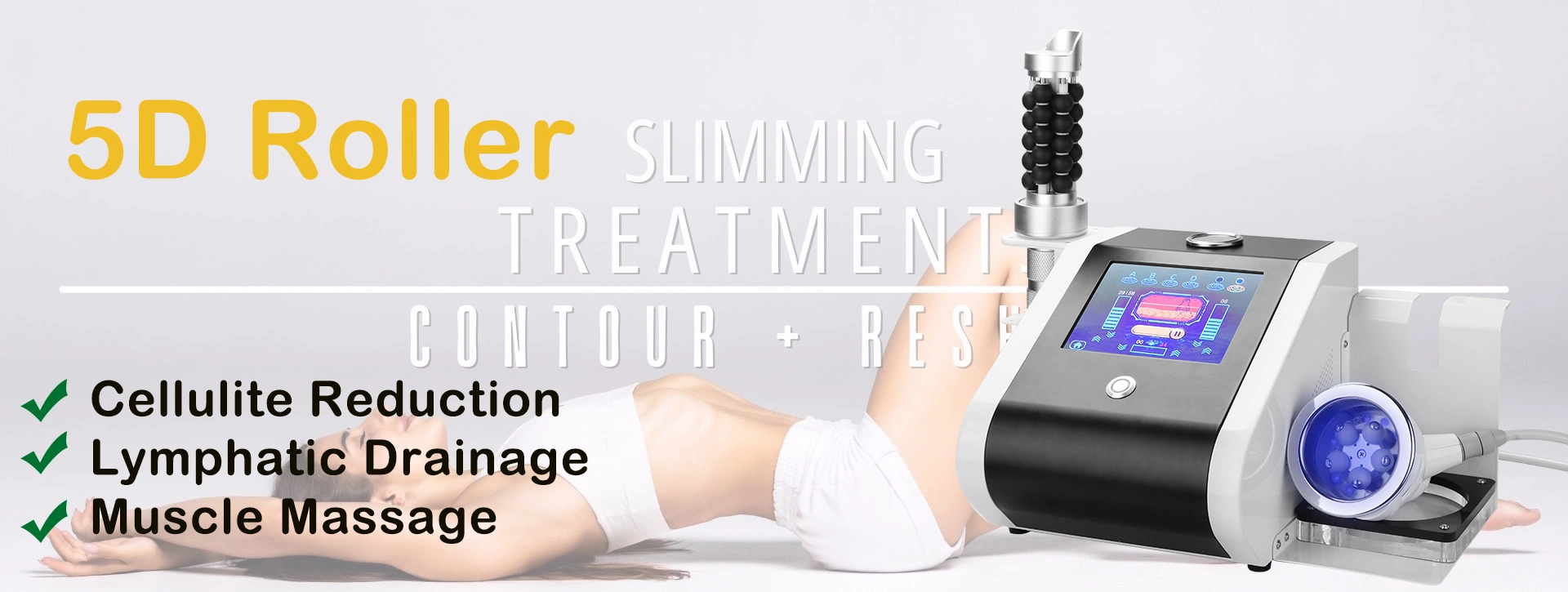 Roller Therapy Machine Inner Ball Vacuum Roller Body Contouring Massage Equipment Weight Loss, Cellulite Reduction Slimming Beauty Machine