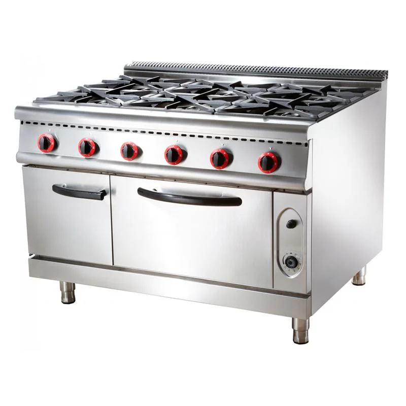 Cocina comercial con horno de gas para cocina de gas natural y GLP