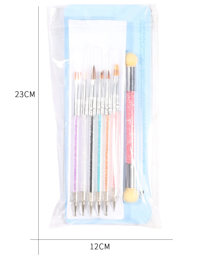 Nail Art Brush Set for Manicure Double-Headed Painted Drill Pen