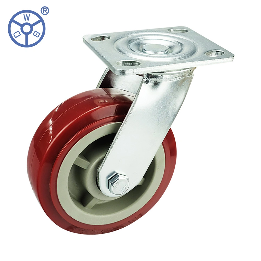 Hot Sale 4 Inch PVC Heavy Duty Industrial Plastic Core Swivel Plate Caster