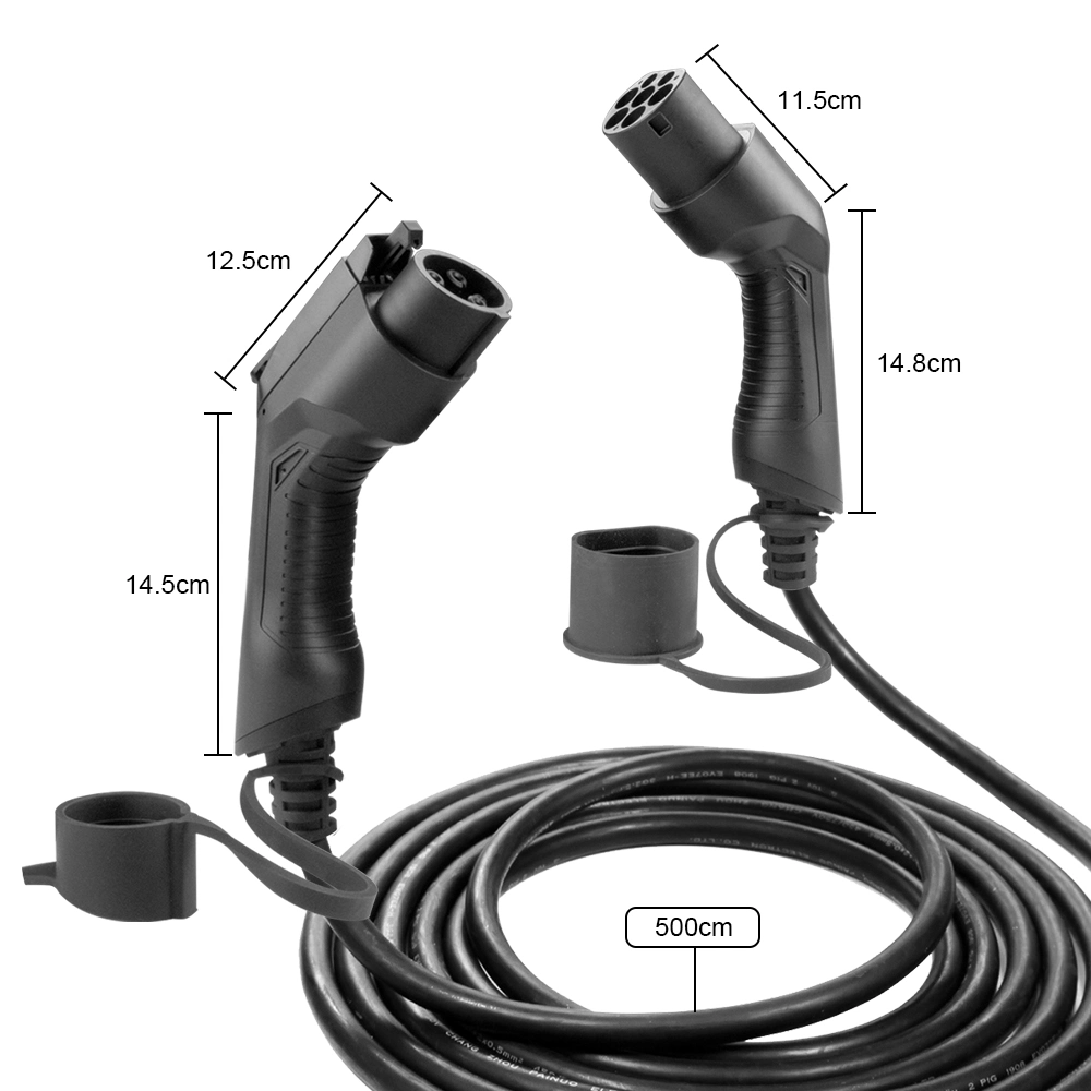 Cabo de carregamento do conector para automóvel elétrico tipo 2 a 32A para tipo 1