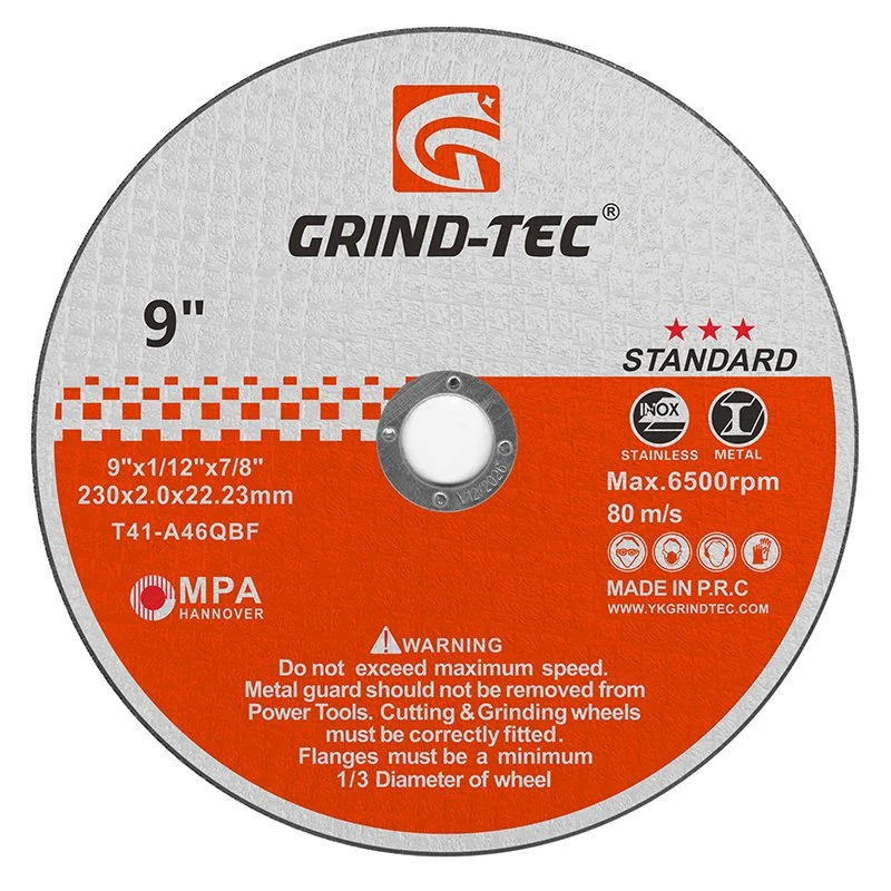 Grind-Tec Abrasives Disc 9" 230X2X22mm Metal/Stainless Steel Cutting Wheels