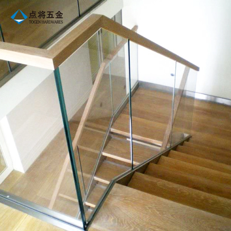 Morden Parapet Glass Railing Design for Indoor Staircase