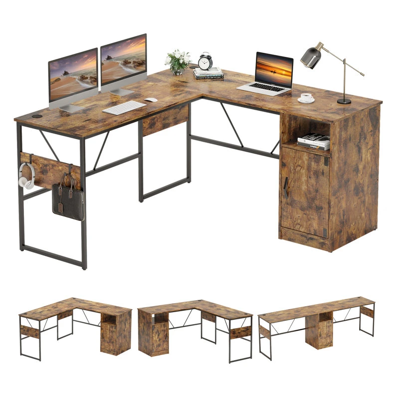 Farmhouse Style Furniture Luxury L Shape Executive Modern Desk Computer Office Desk for Home Office