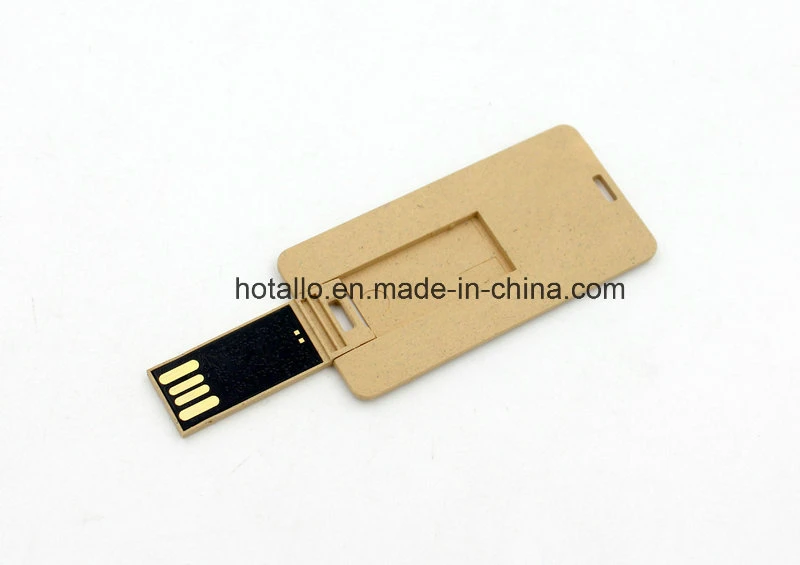 Recyceln abbaubare Faser Holz Mini Card USB Flash-Speicher