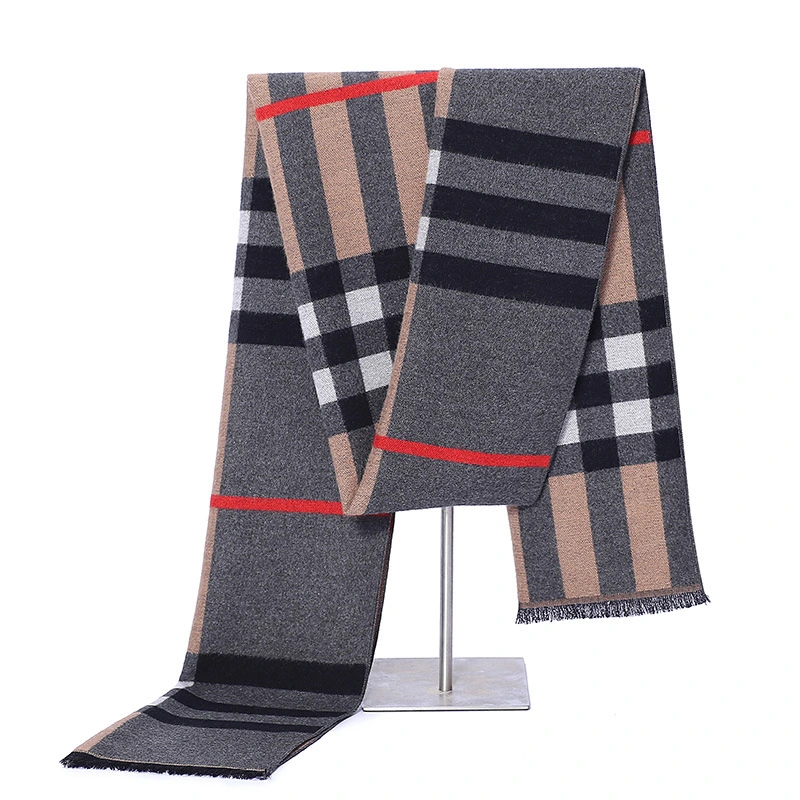 Wholesale/Supplier Bulk Stock Winter Plaid Men's Cashmere Scarf Men Knitted Scarf