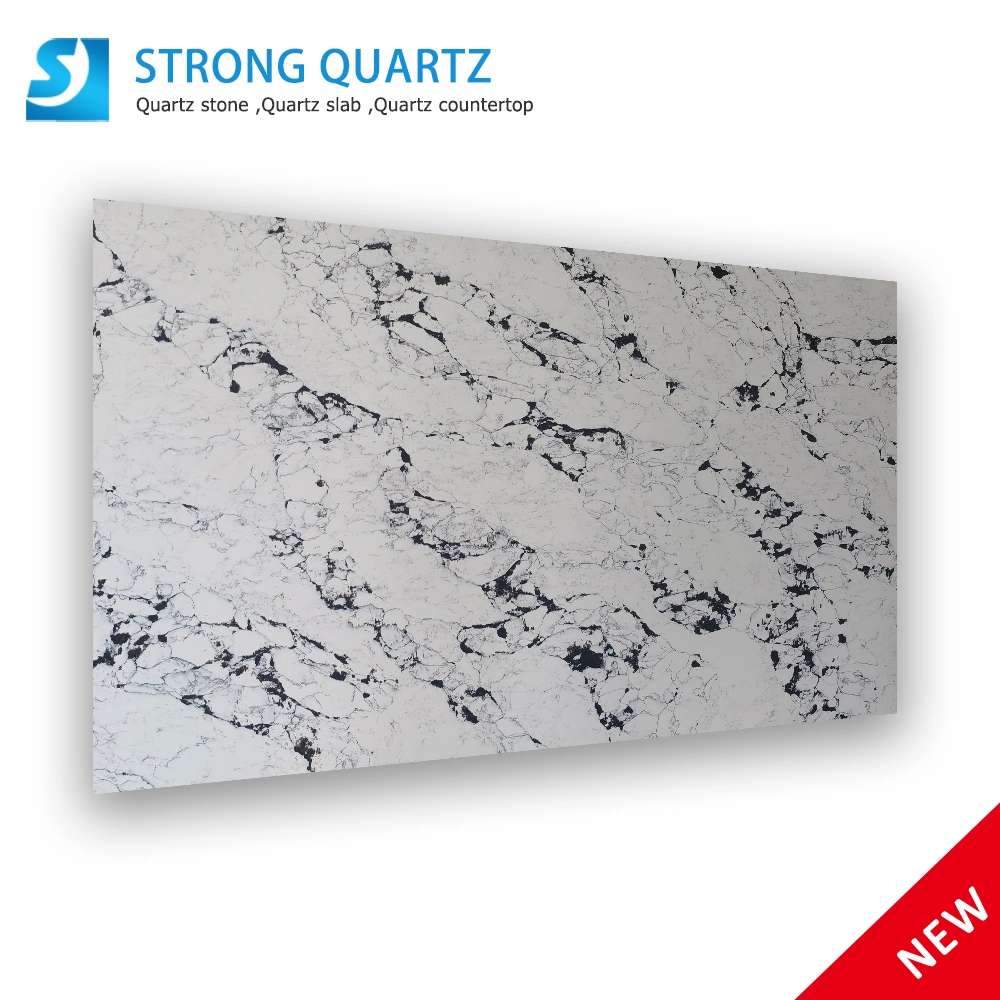 2023 Nouveau design Chine poli Calacatta blanc/Noir/Or Artifical /Engineered composite Plaques de quartz