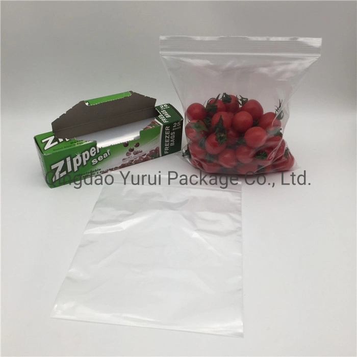 Reusable Gallon Custom Zipper Print LDPE Writable Panel Bag with Color Box