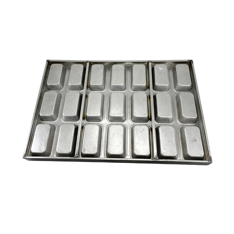 ODM&OEM Industrial Alusteel Non Stick 21-Mold Rectangular Muffin Cupcake Mini Loaf Bread Baking Pan