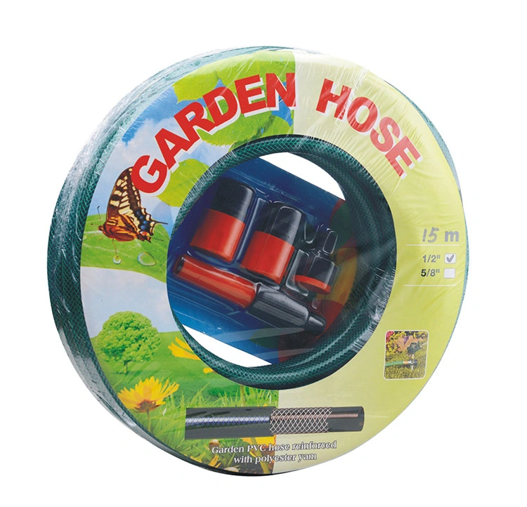 PVC Reinforced Garden Water Hose with Braided Polyester Thread