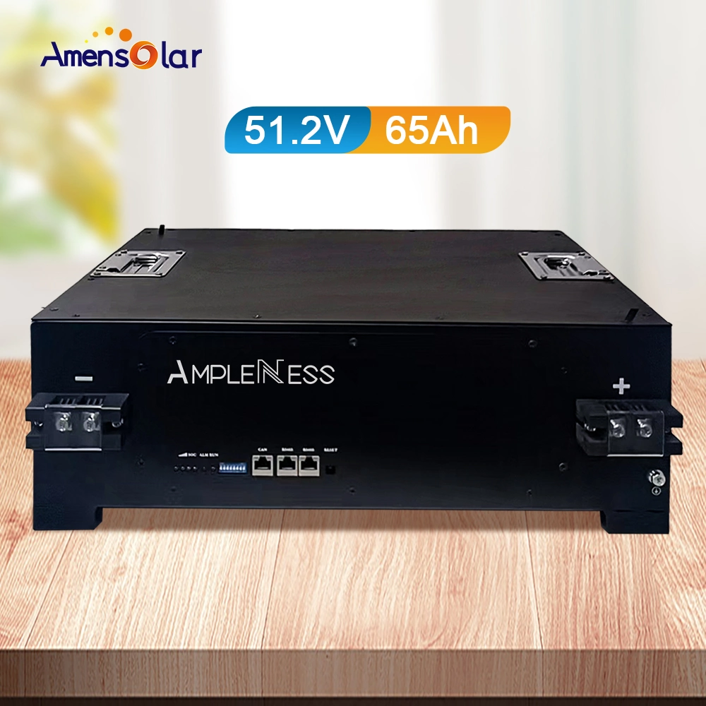 Ampleness Deep Cycle S5265 51.2V 65ah 3kwh Solar Energy Home Use Storage LiFePO4 Battery Pack