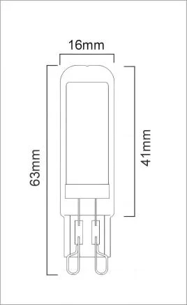 Halolite G9 de 2.2W Grande dissipação de calor lustre de cristal durável não regulável Luz LED