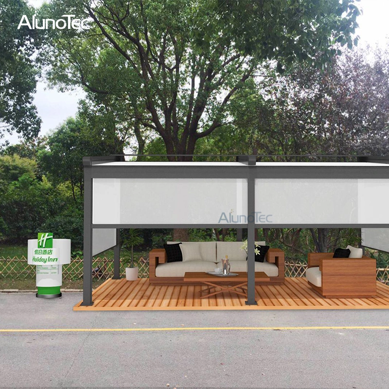 AlunoTec Awning Retracted Pergola Garden Patio Awning for Living Space