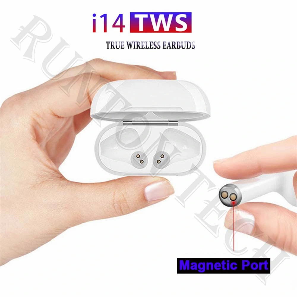 I14 taller de tecnología inalámbrica Bluetooth Mini Deporte Tapones de auricular con control táctil