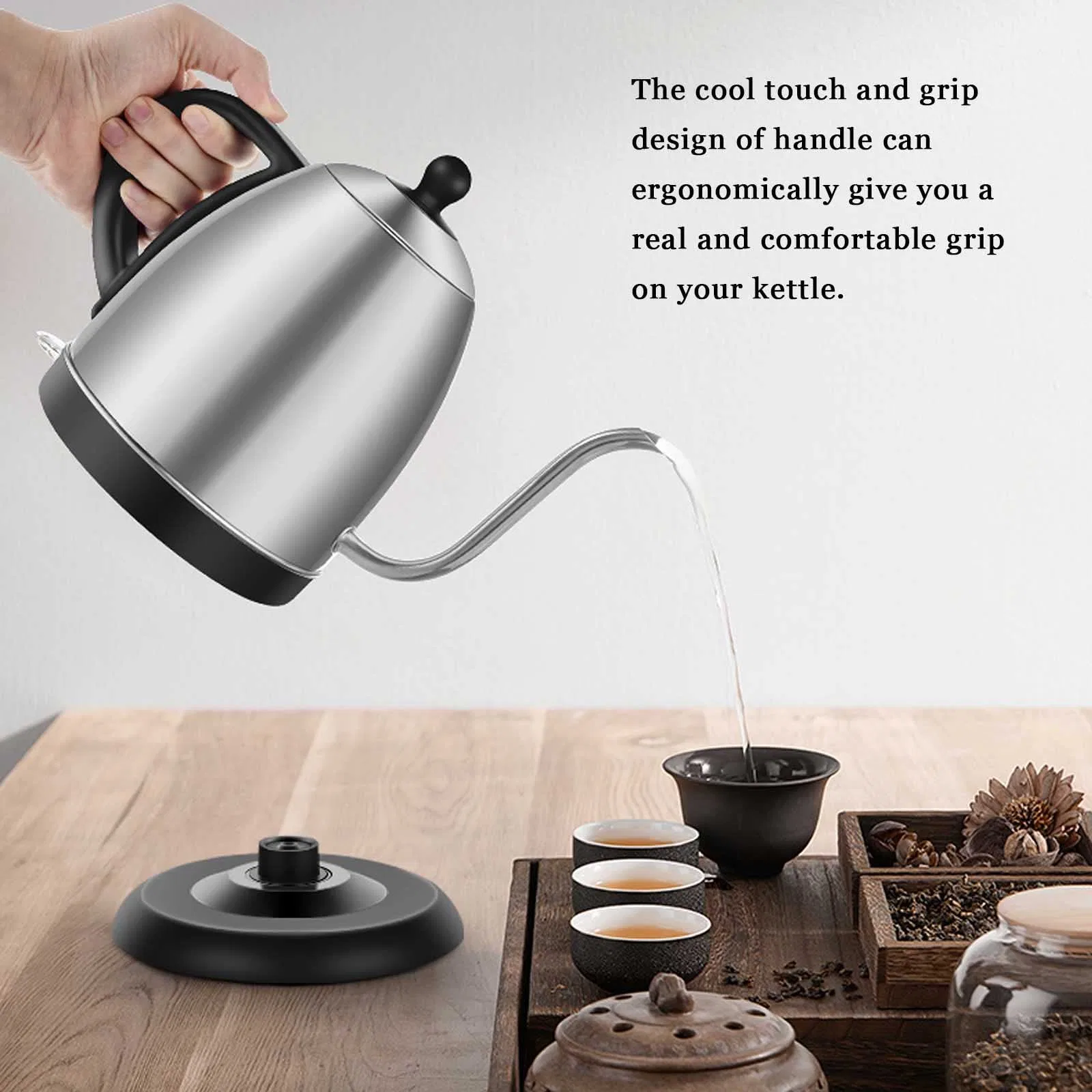 Factory Outlet Auto-Shut off Water Boiler Electric Kettle Gooseneck Stainless Steel Kettle