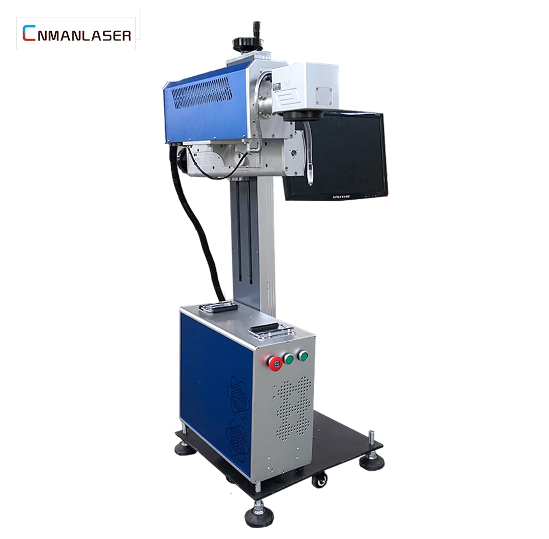 Flying Fiber Laser Marking Machine for Glass Cloth Steel Jewelry