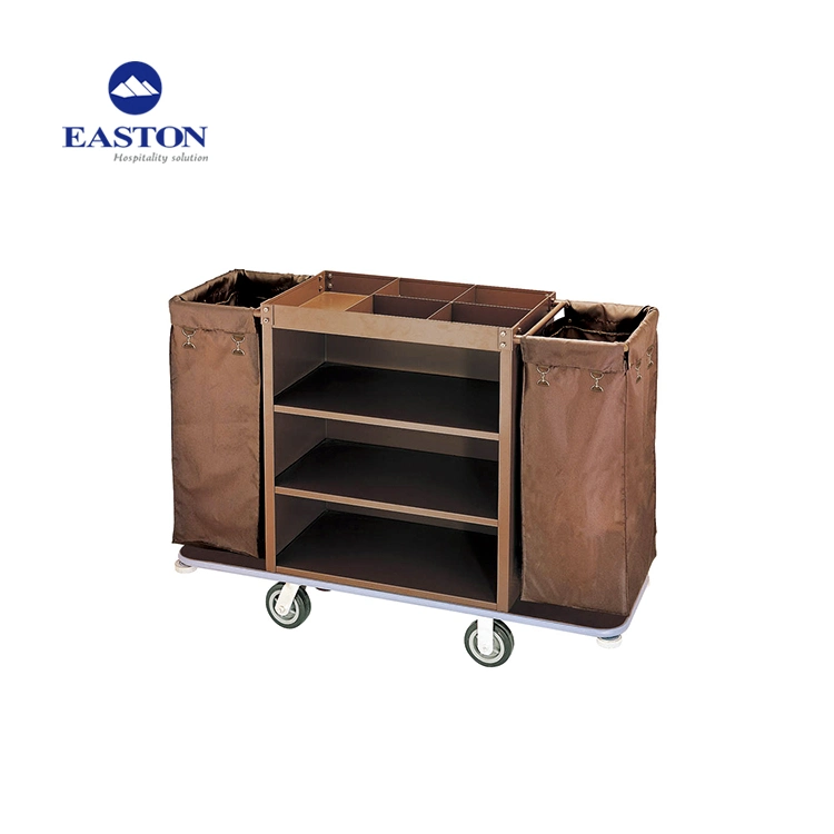 Metal Service Cart Housekeeping Trolley for Hotel