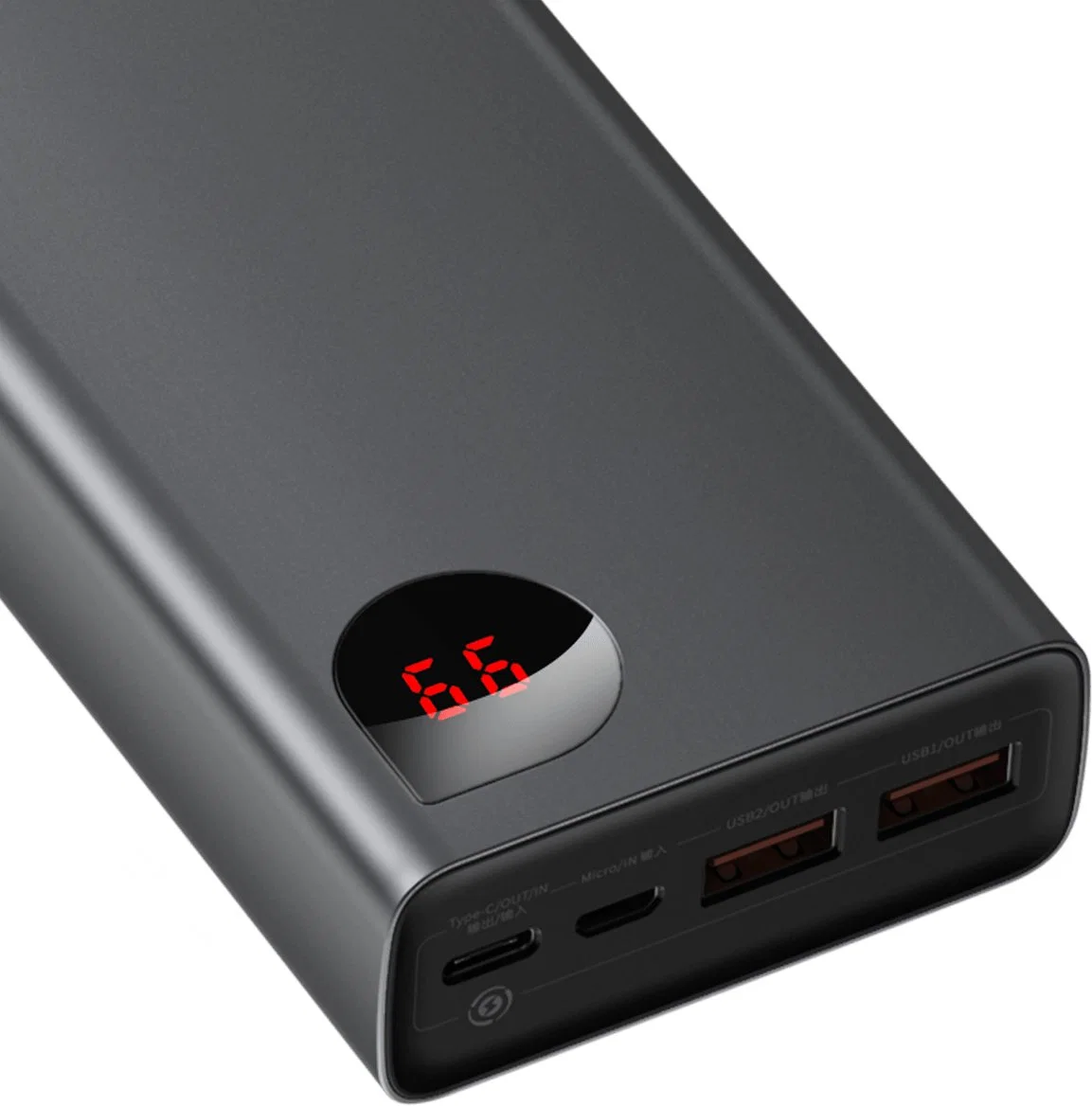 Baseus Adaman Metal Display Digital Carregador Rápido Power Bank 20000mAh 65W