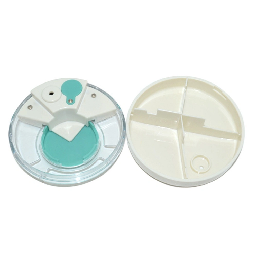 Automatic Round Medicine Dispenser with LCD Display Electric Pill Box with Alarm Timer Wyz18290