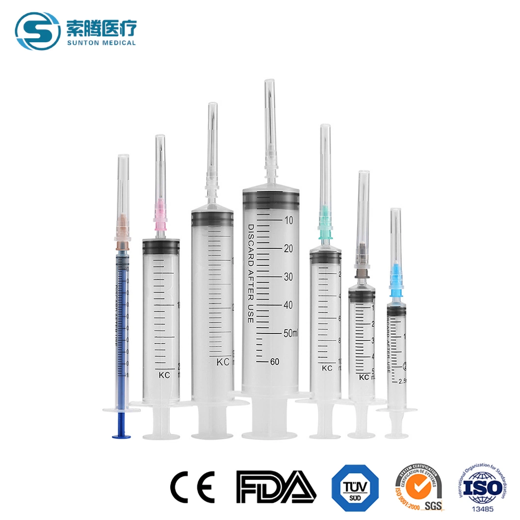 Sunton Auto Disable Syringe China Plastic Syringe Supply CE Certificated 10ml/10cc CE Cheap Disposable Medical Plastic Luer Lock Disposable Syringe with Needles