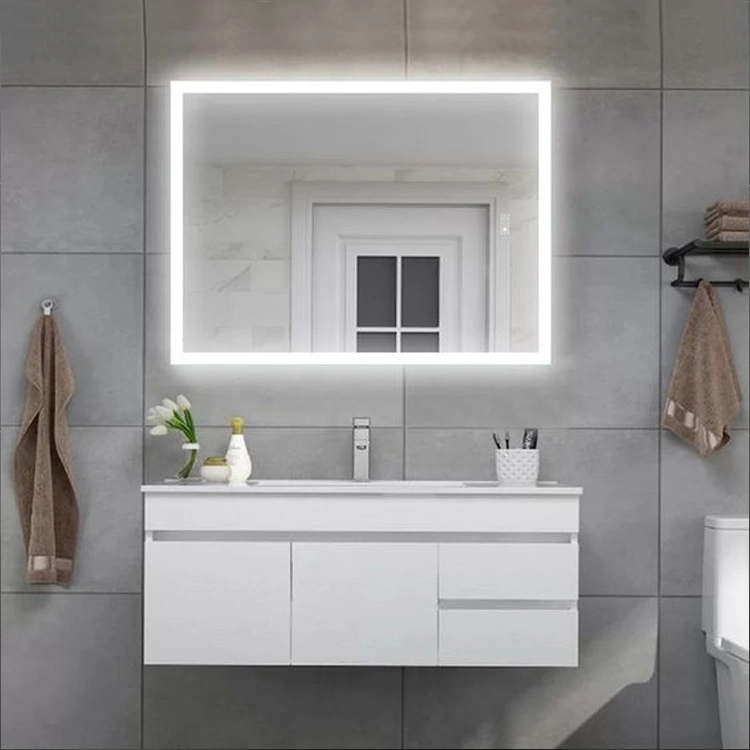 Modern Hotel Luxury Design Wall Mounted Floating Shower Cabinet Bathroom Vanity Sets with Smart Mirror Cabinet