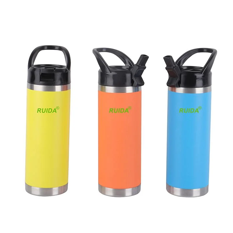 18oz 36oz 64oz Double Wall Stainless Steel Sports Water Flask with Handle