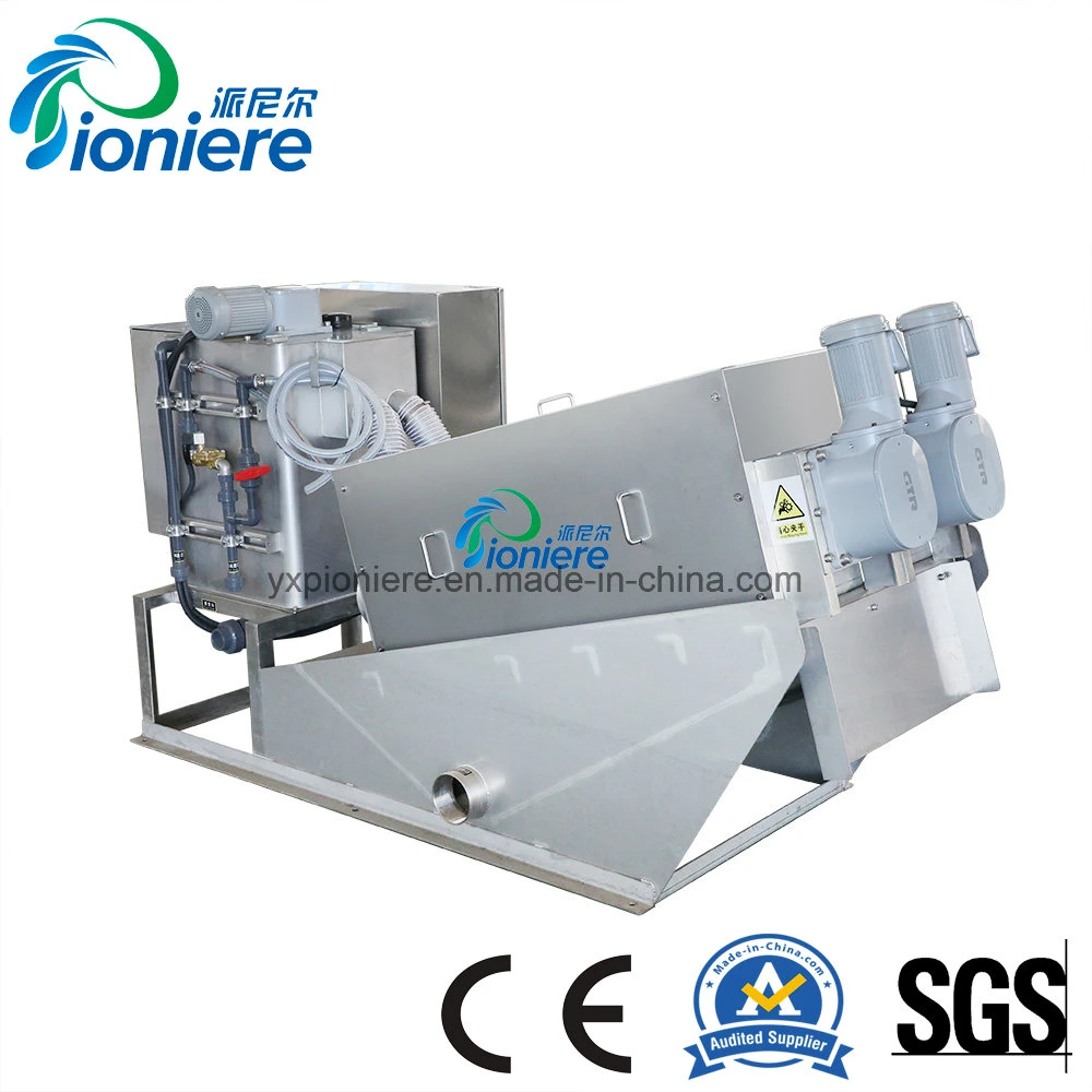 Screw Press Filter Sludge Dewatering Filter Press for Direct Treating Thin Metal Wastewater