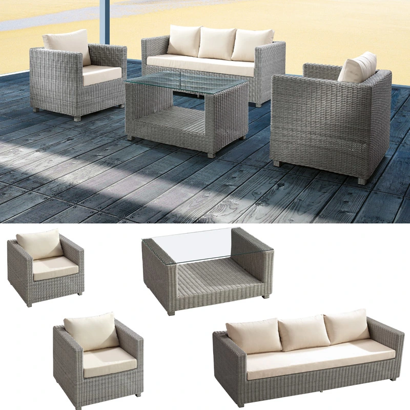 Outdoor Leisure Rattan Lounge Sets 3+1+1 Patio Garden Furniture