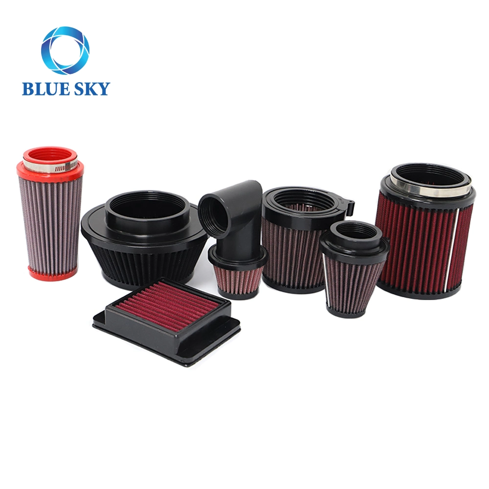 Hot Sale Customized Red Panel Car Air Filter Replacements Universal Auto Filter Spare Parts