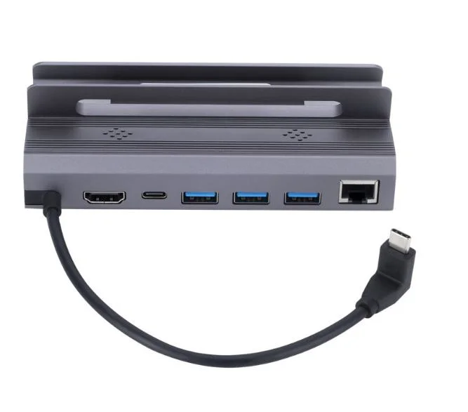 Multifunctional Dock 4K 60Hz Gigabit 6-in-1 Game Dock USB Hub