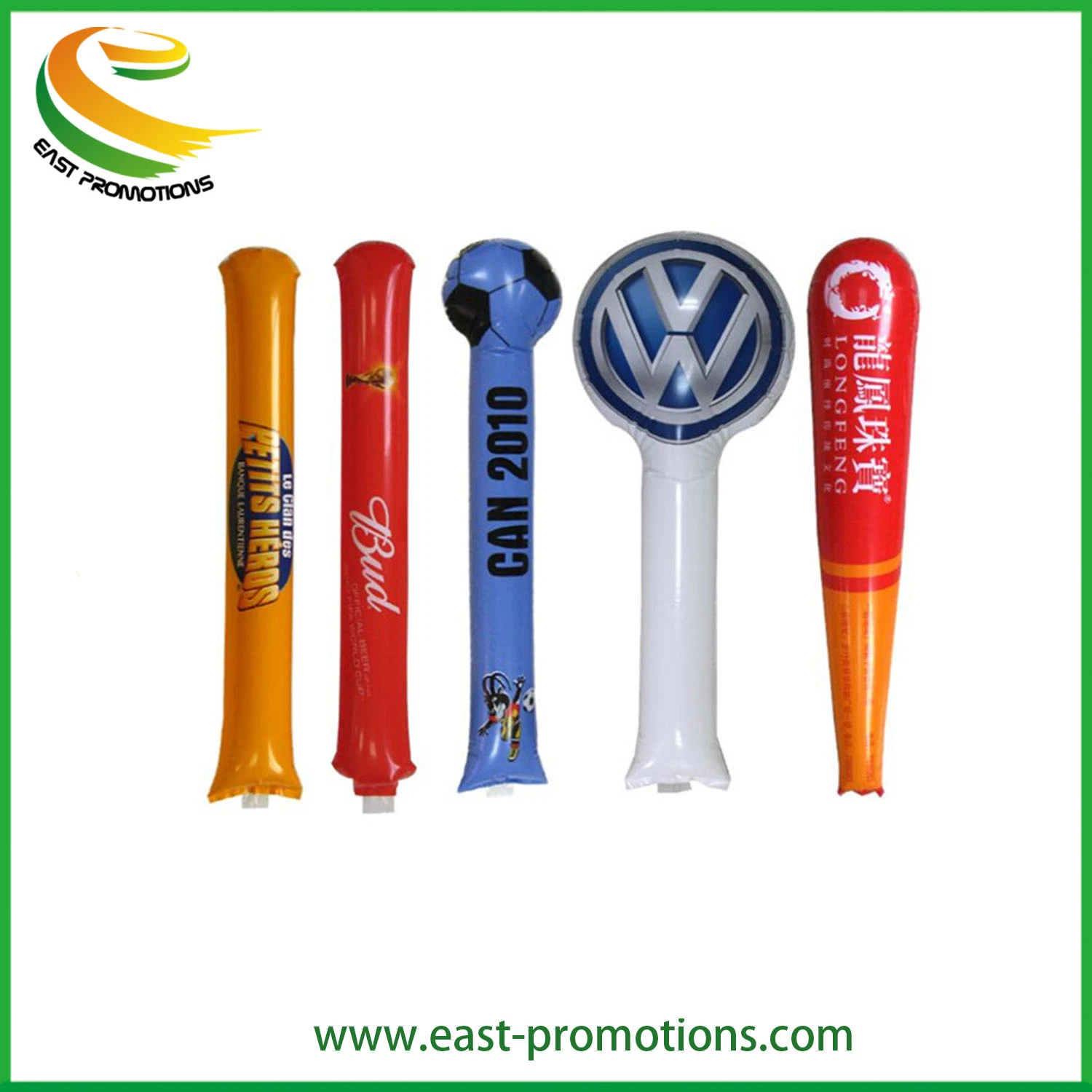 Custom Design Promotion Inflatable Balloon Stick, PE Cheering Stick Bam Bam Stick