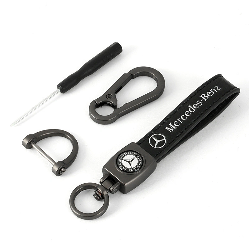 Promotion Gift Keychain Wholesale Custom Car Logo Leather Metal Car Accessory Car Key Chain