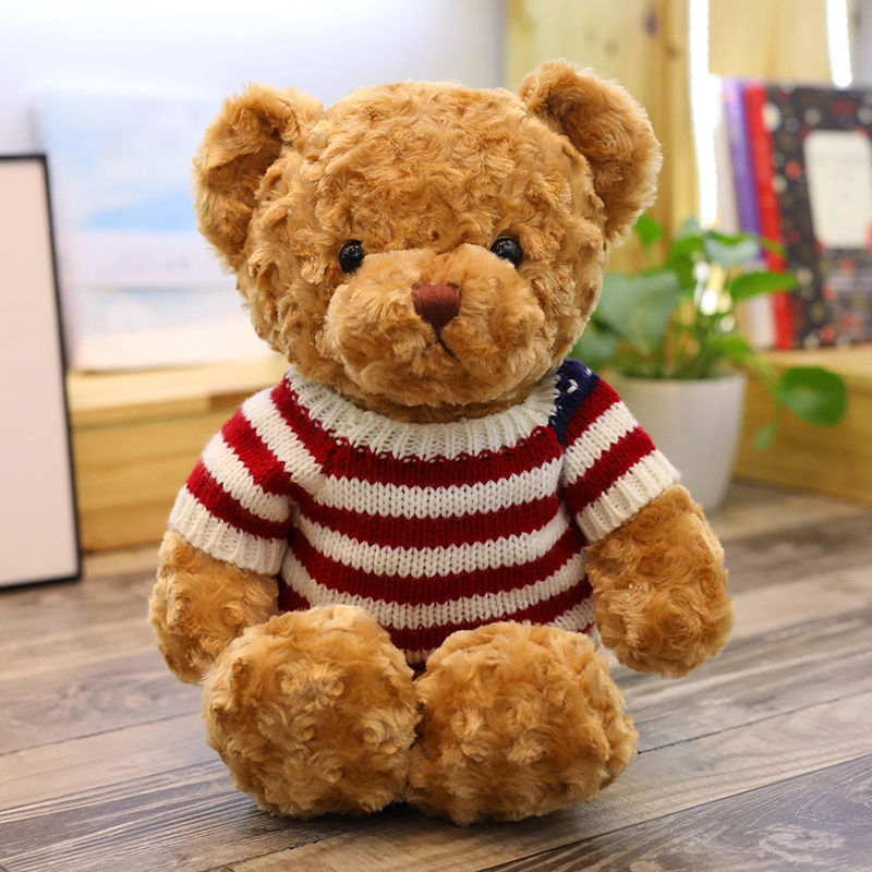 Brinquedo macio de peluche com peluche, tamanho pequeno, em Teddy Bear Com vestuário