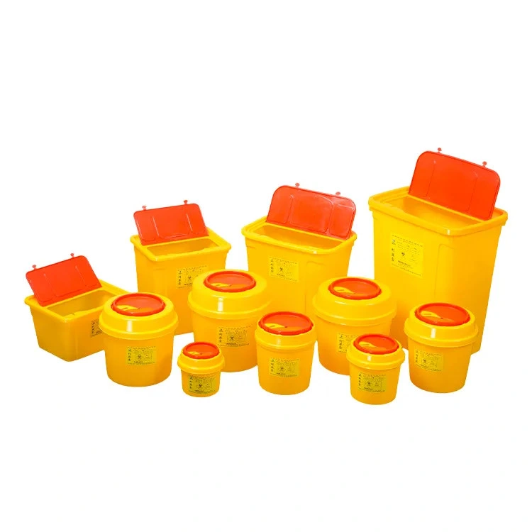 Disposable/Reusable Durable Plastic Sharps Disposal Container Medical Biohazard Sharps Box for Needles