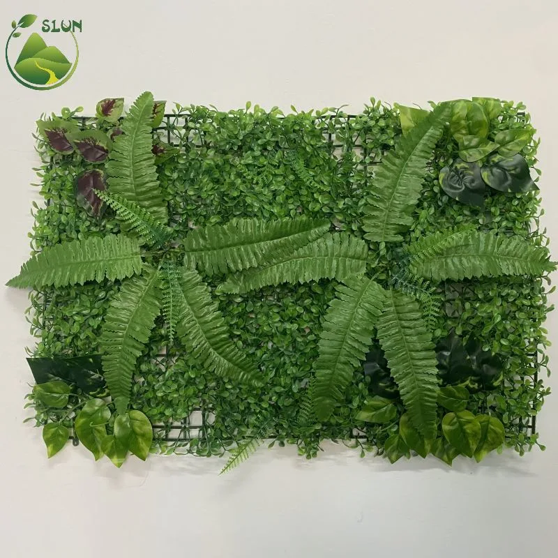 100X100cm Anti UV Plastic Backdrop Vertical Garden Panels Green Plants Artificial Grass Wall