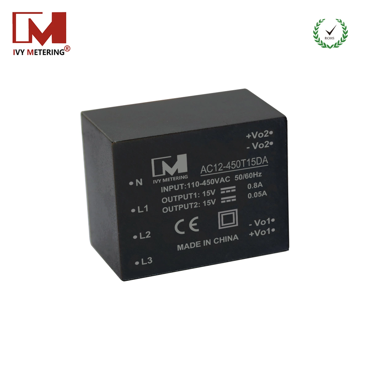 China Single Output 15W 5V AC-DC Switching Power Supply for LED