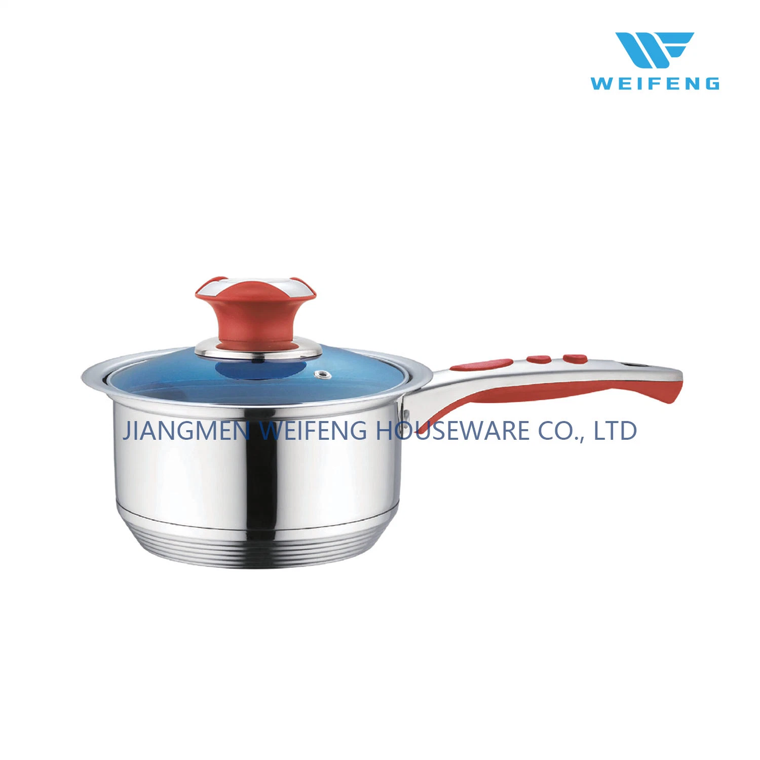 13PCS Wholesale/Supplier Custom Kitchen Utensils Ware Kitchenware Wide Edge Stainless Steel Cookware Set with Red Bakelite Combination Handles