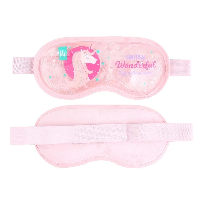 Colorful Printed Fancy Design High quality/High cost performance  Kids Cooling Glitter Gel Sleep Eye Mask