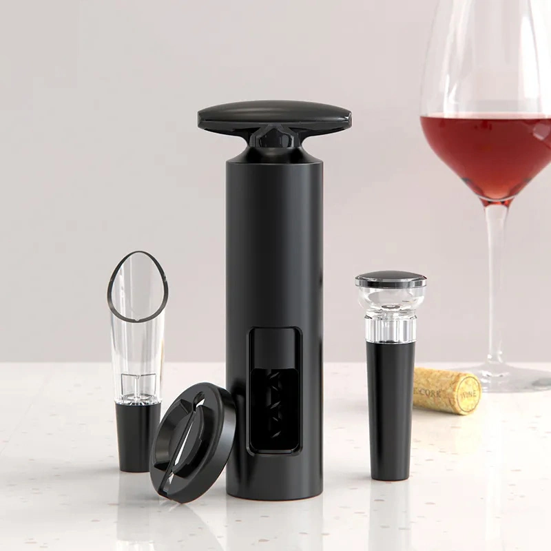 Рекламный подарок Ручная бутылка сошник вакуумный пробки винный набор С помощью инструмента для резки струбной
