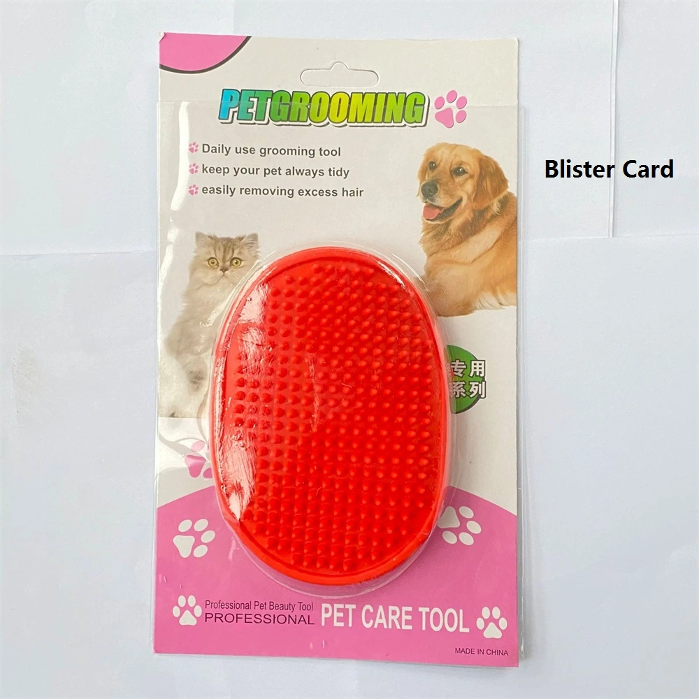 Pet Grooming Bath Brush Pet Bath Brush Rubber Comb Pet Brush with Adjustable Ring Handle for Long Short Hair Pets