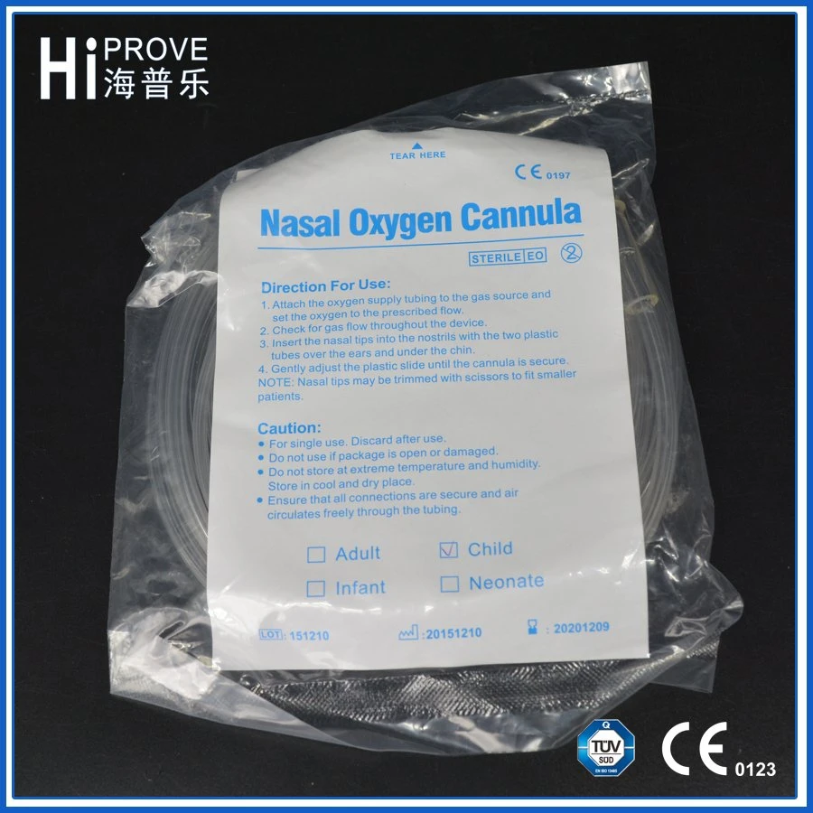 Medical Nasal Oxygen Tube/ Nasal Oxygen Cannula for Child