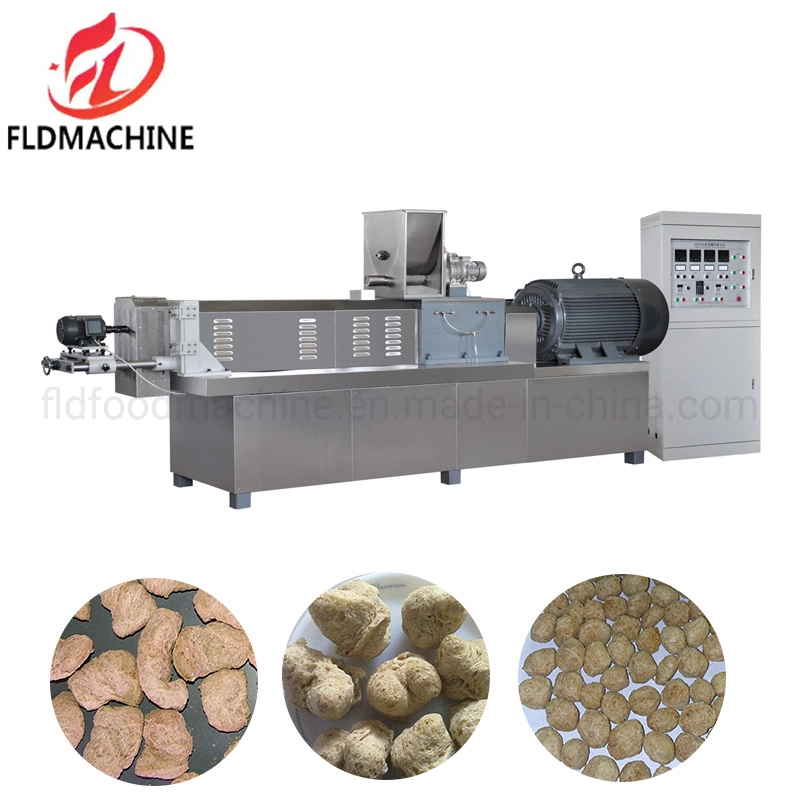 Mini Soybean Textured Vegetarian Soya Chunk Extrusion Soy Meat Protein Concentrate Making Machines