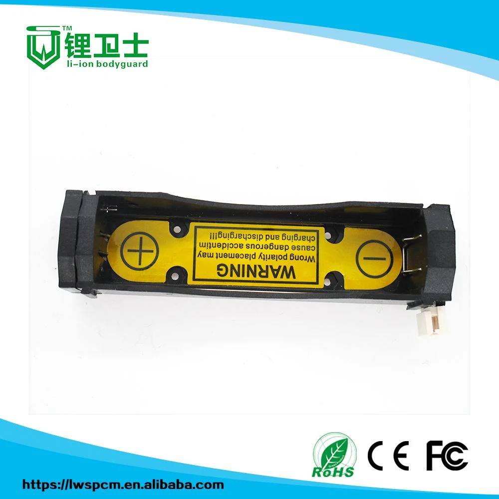 Factory Directly Supply 3.7V Li-ion 18650 1s1p Battery Case with PCB Board